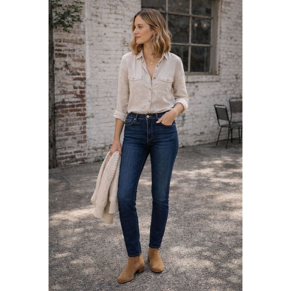 Imogene + Willie Blue Slim Leg Denim Jeans Pants Trousers  Women's Size 25